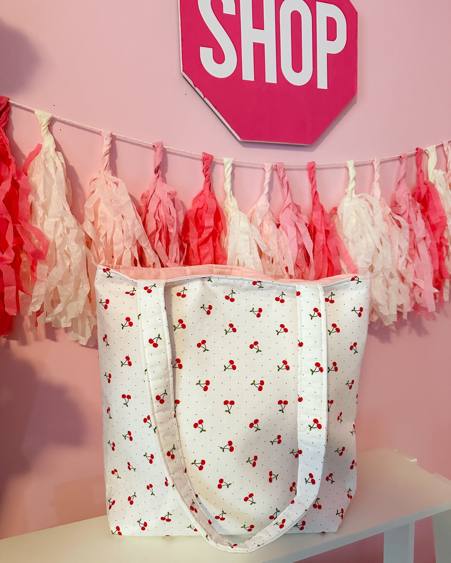 Cherries tote bag
