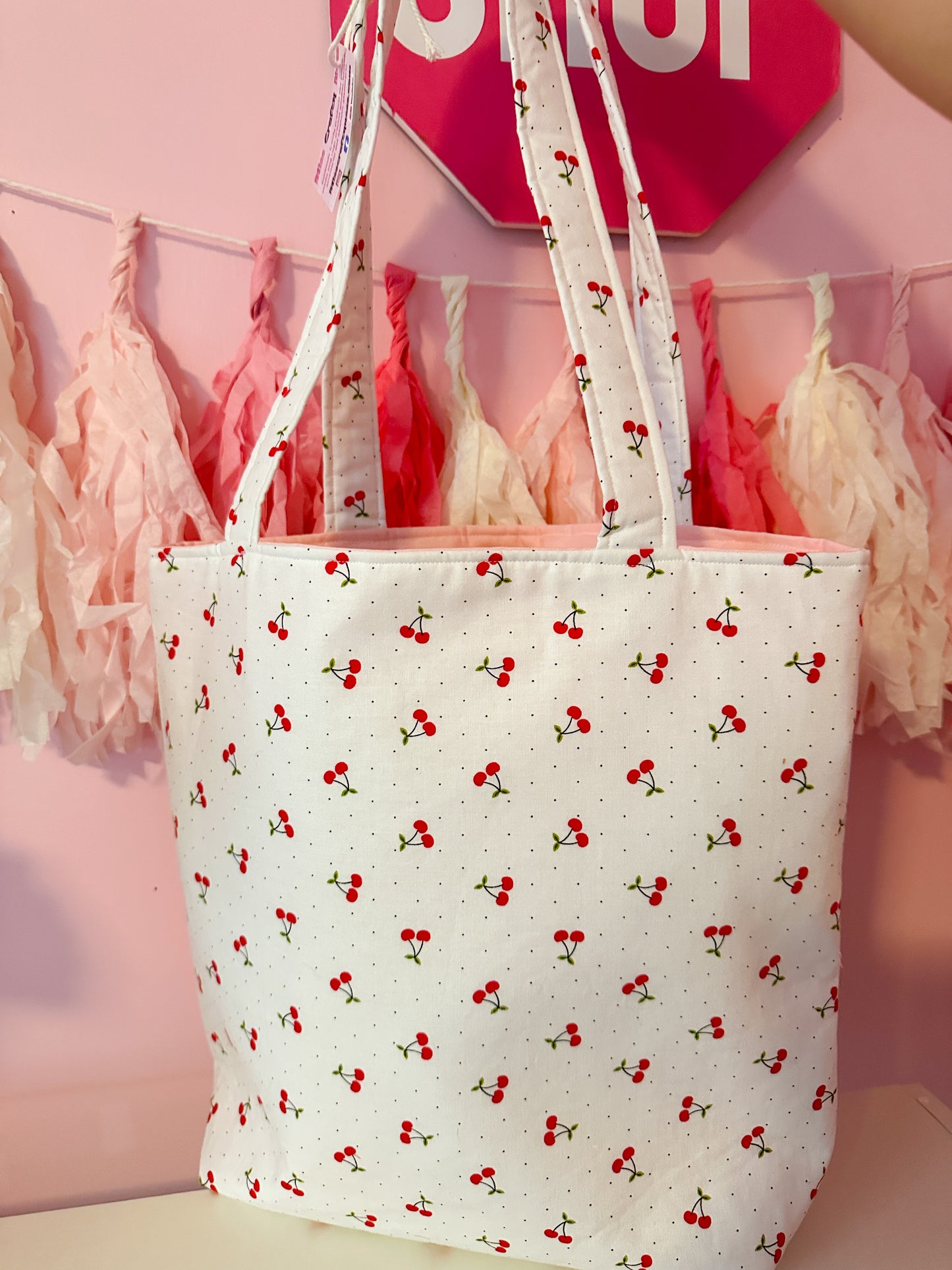 Cherries tote bag