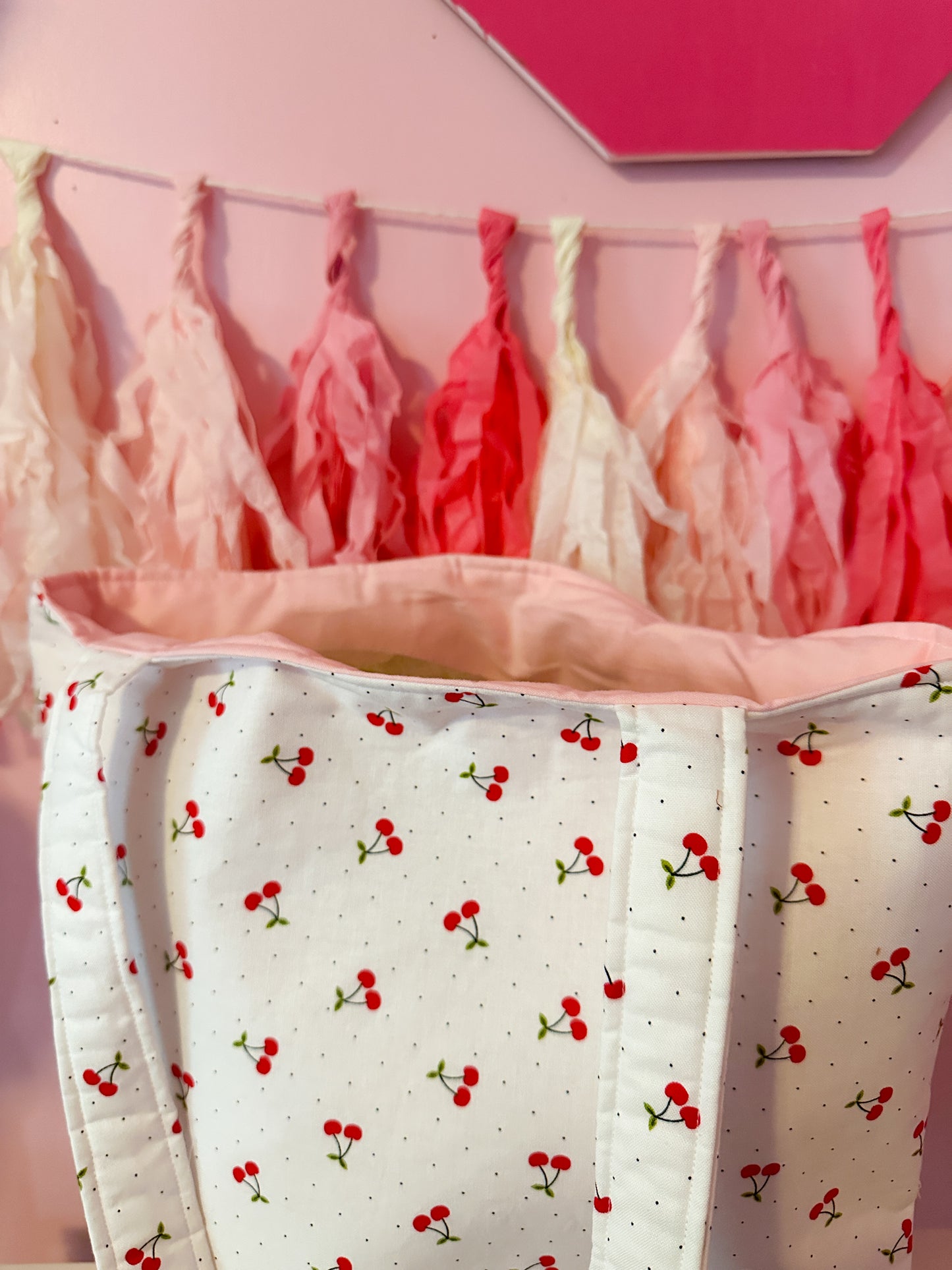 Cherries tote bag
