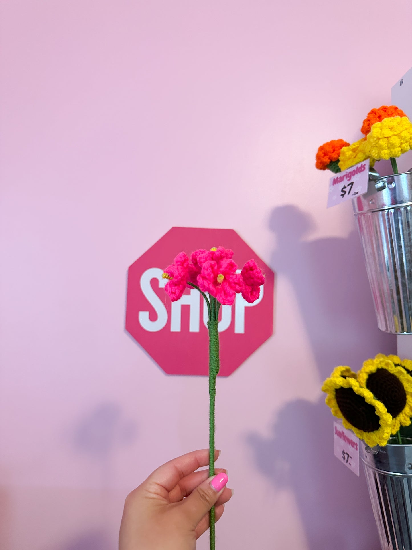 Crochet forget-me-nots