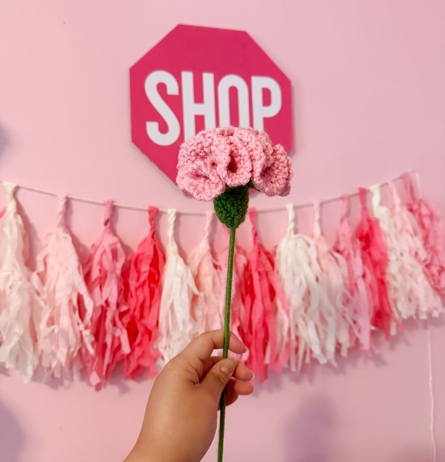 Crochet carnation
