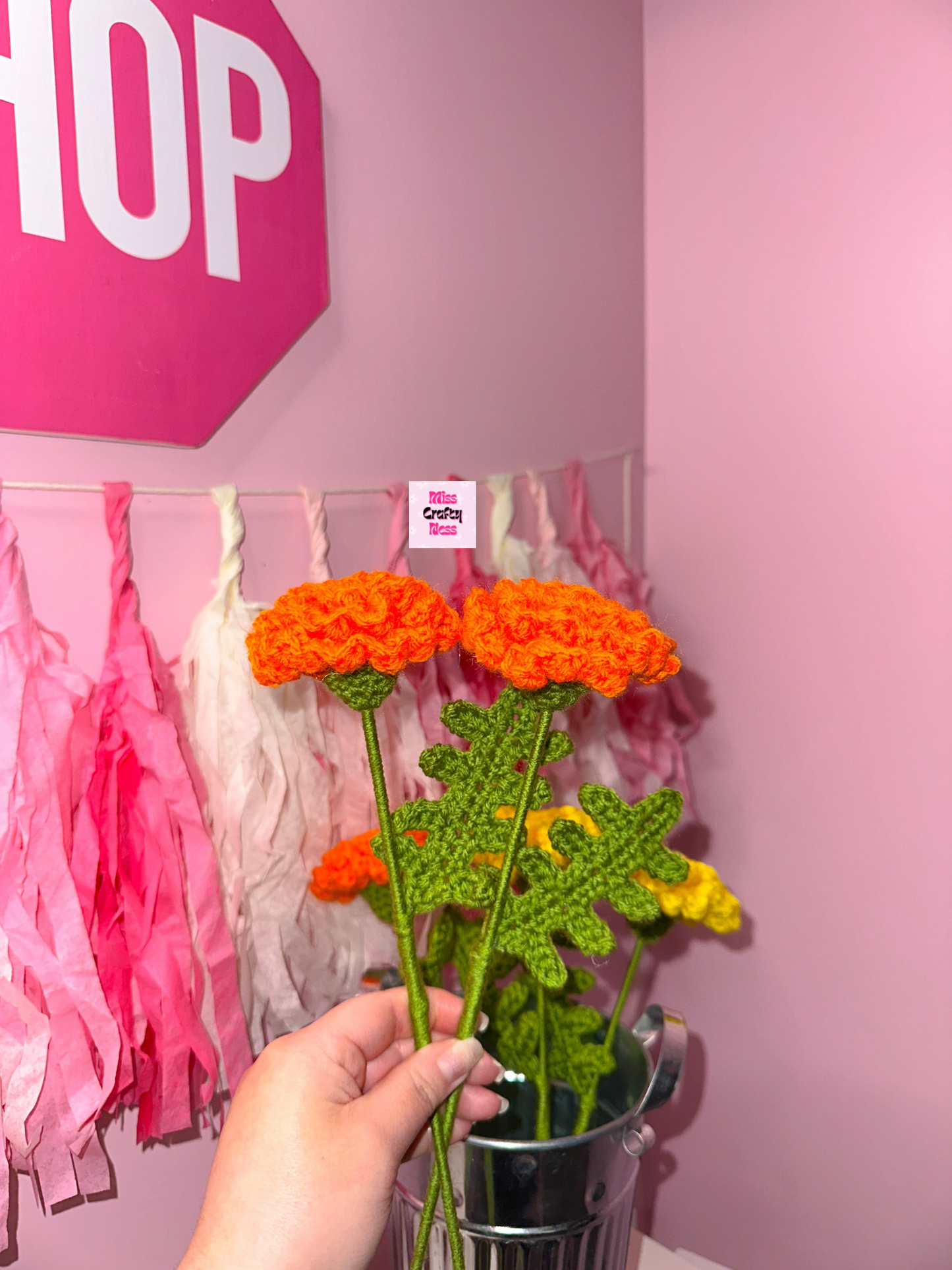 Crochet Marigold/CempasĂșchil