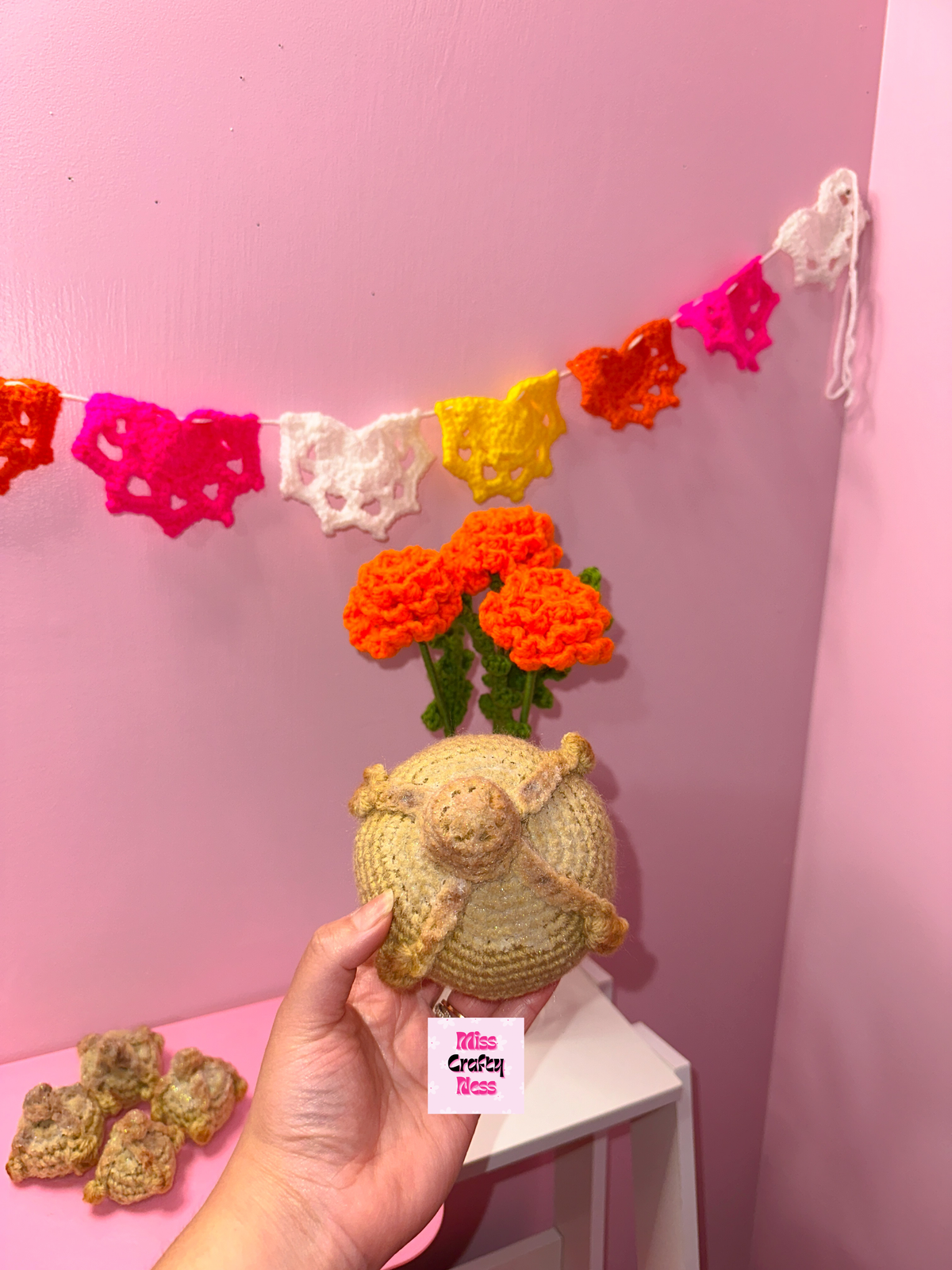 Crochet pan de muerto decor