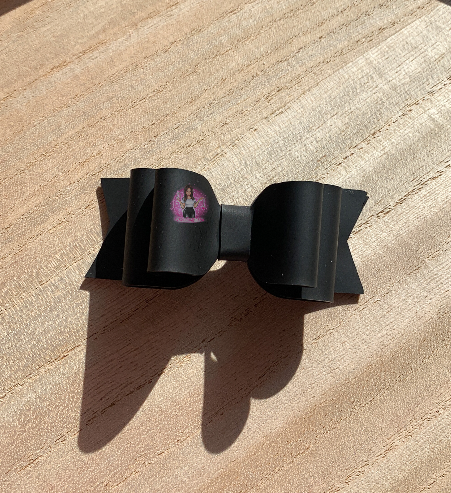 Black Jelly Bow Straw Topper