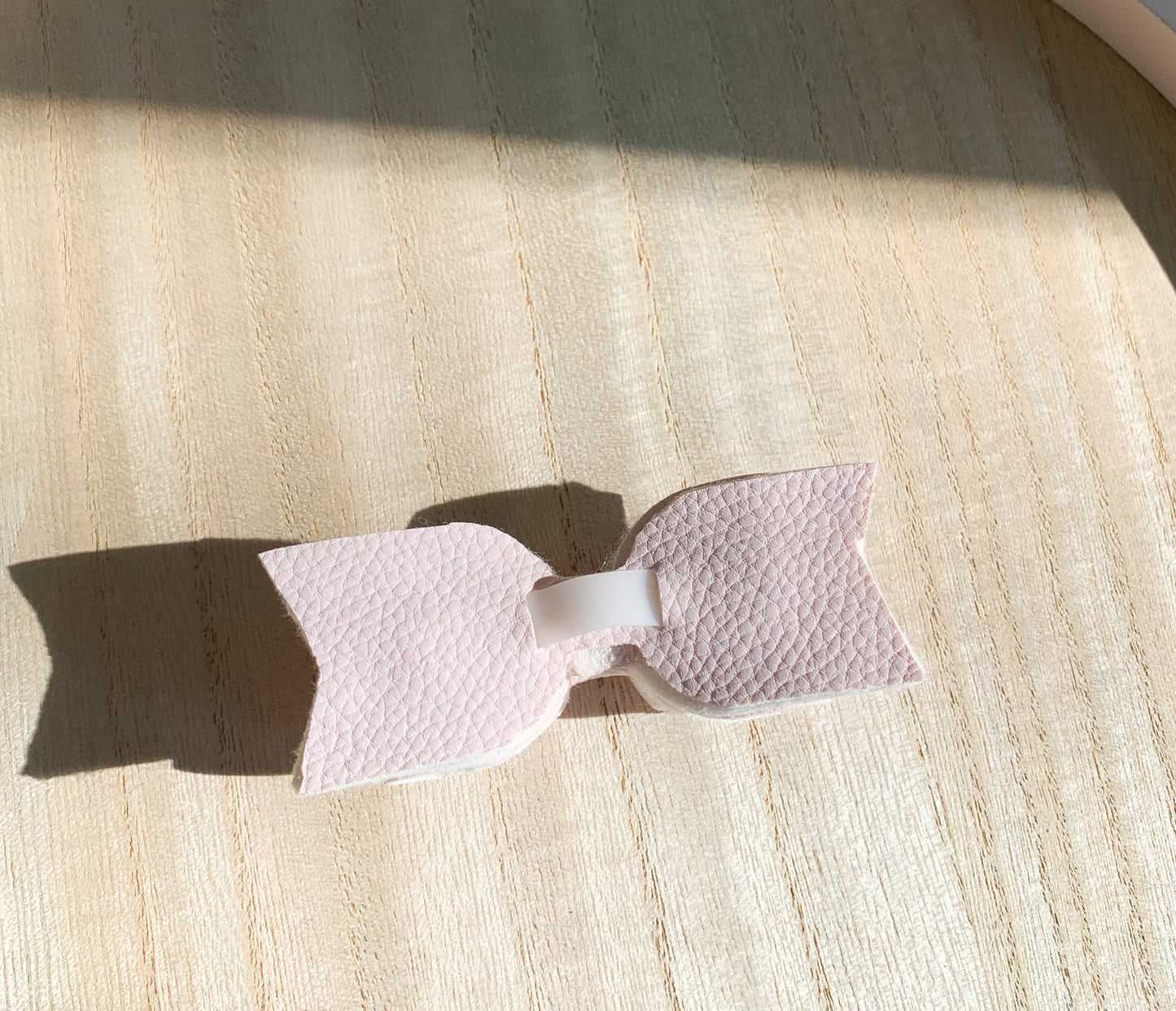 Light Pink Bow Straw Topper