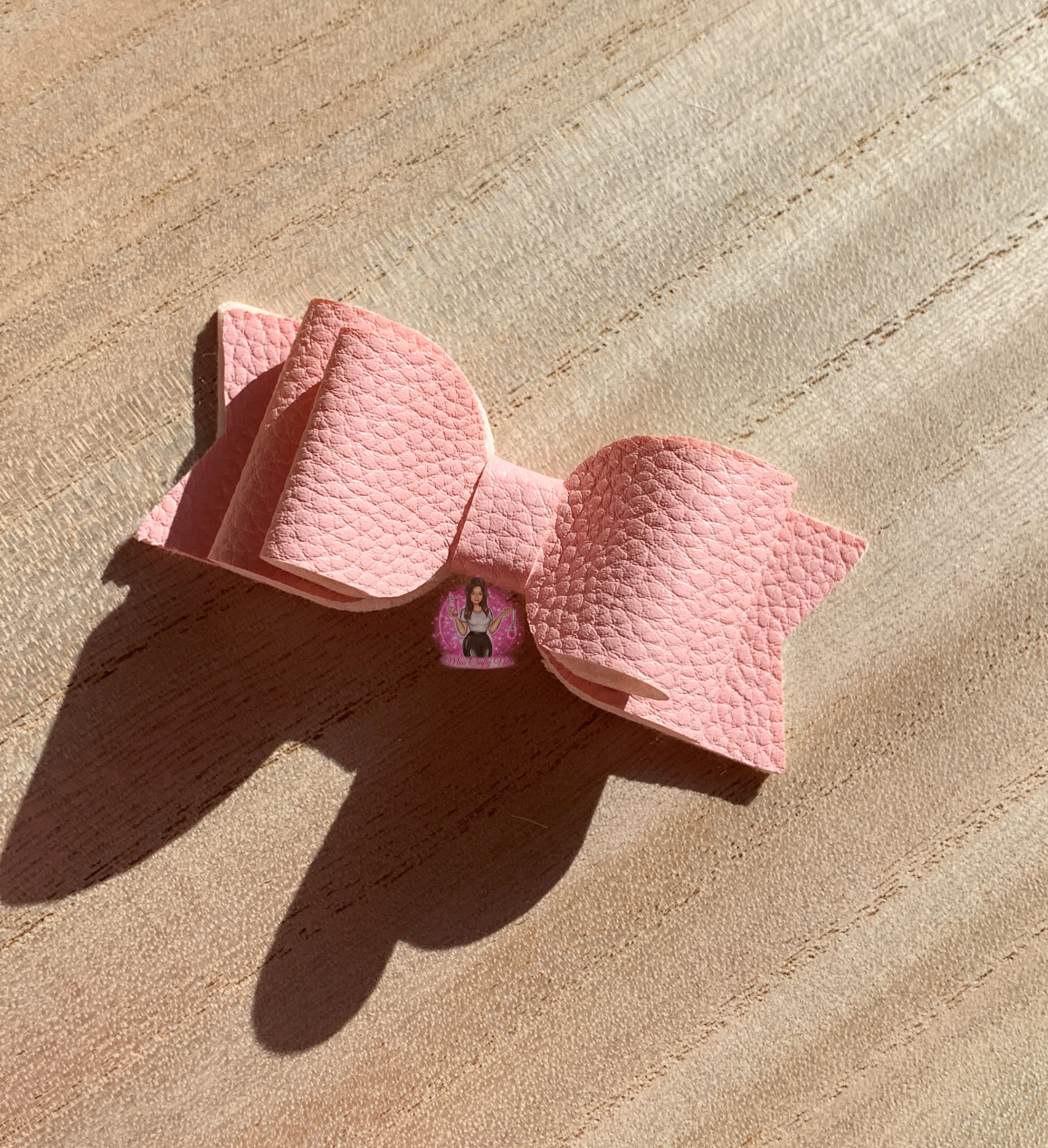 Pink Bow straw topper