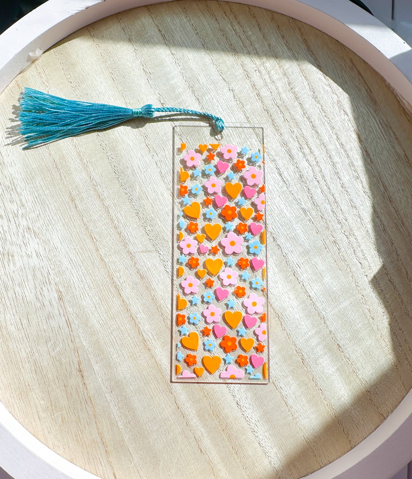 Flowers acrylic book mark