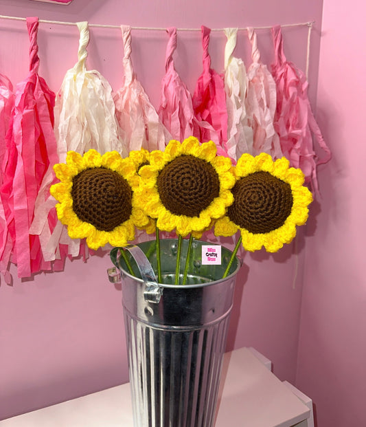 Crochet sunflower