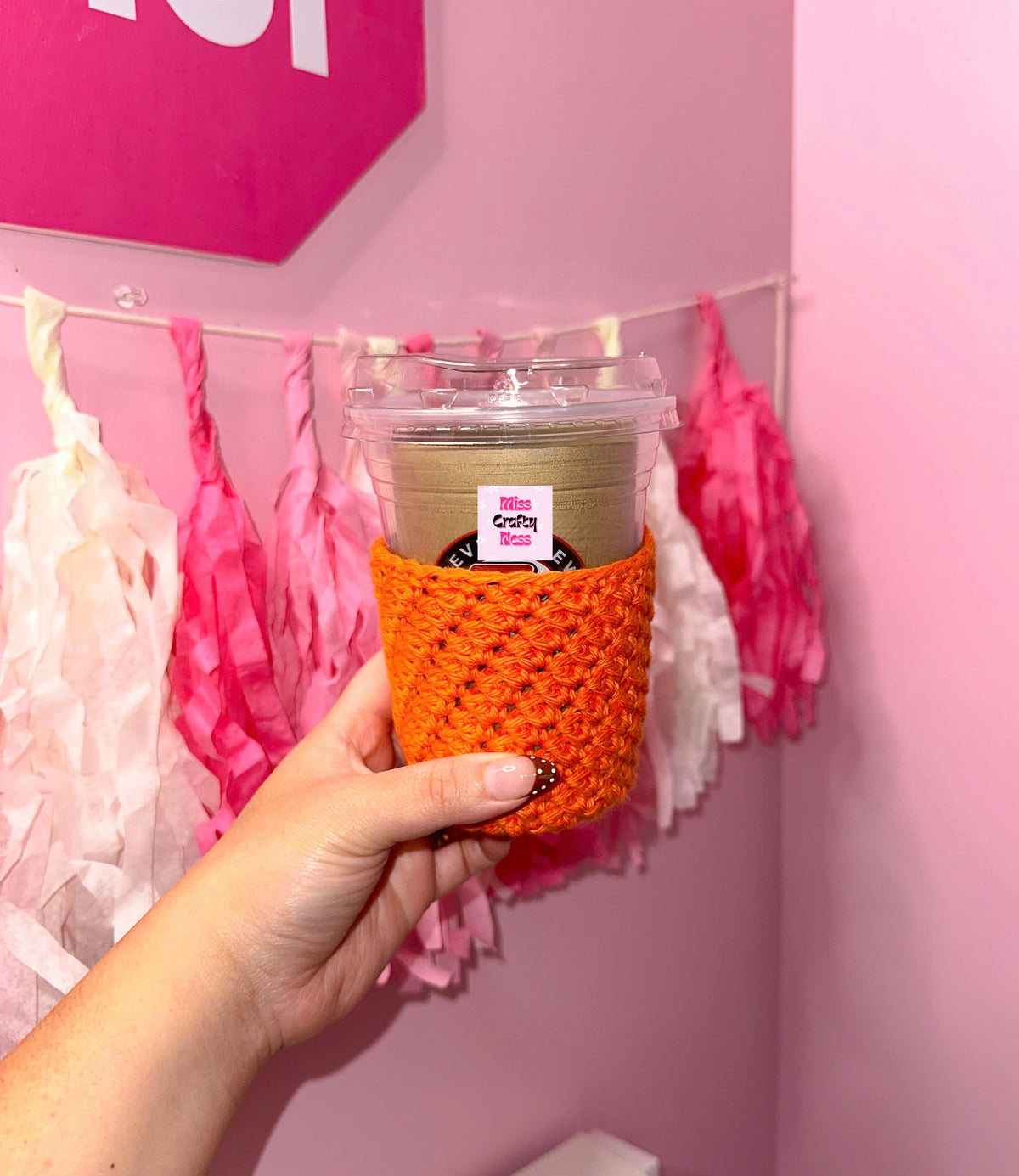 Crochet cup sleeve