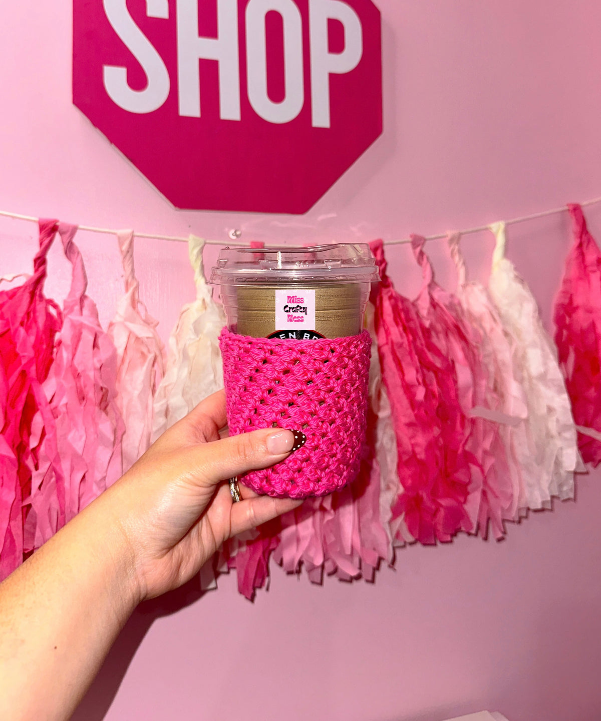 Crochet cup sleeve