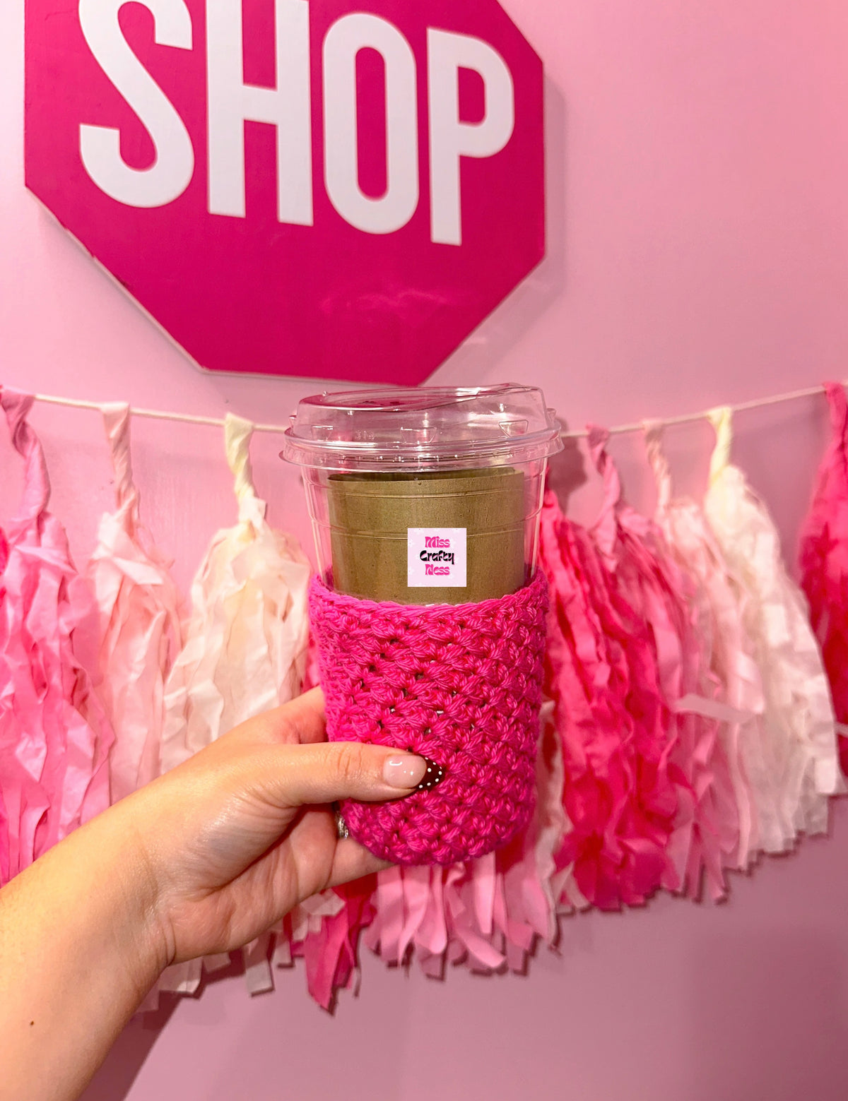 Crochet cup sleeve