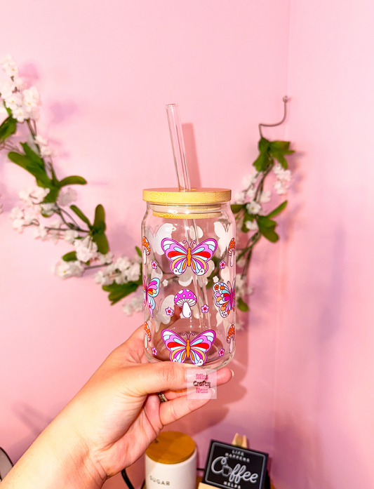 16oz butterfly can glass