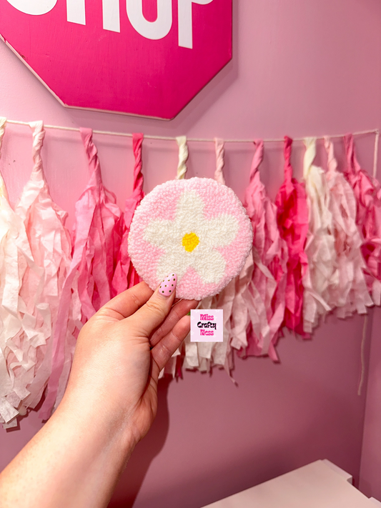 Flower mug rug coaster