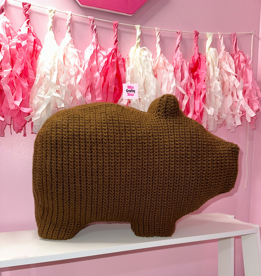 Crochet marranito pillow
