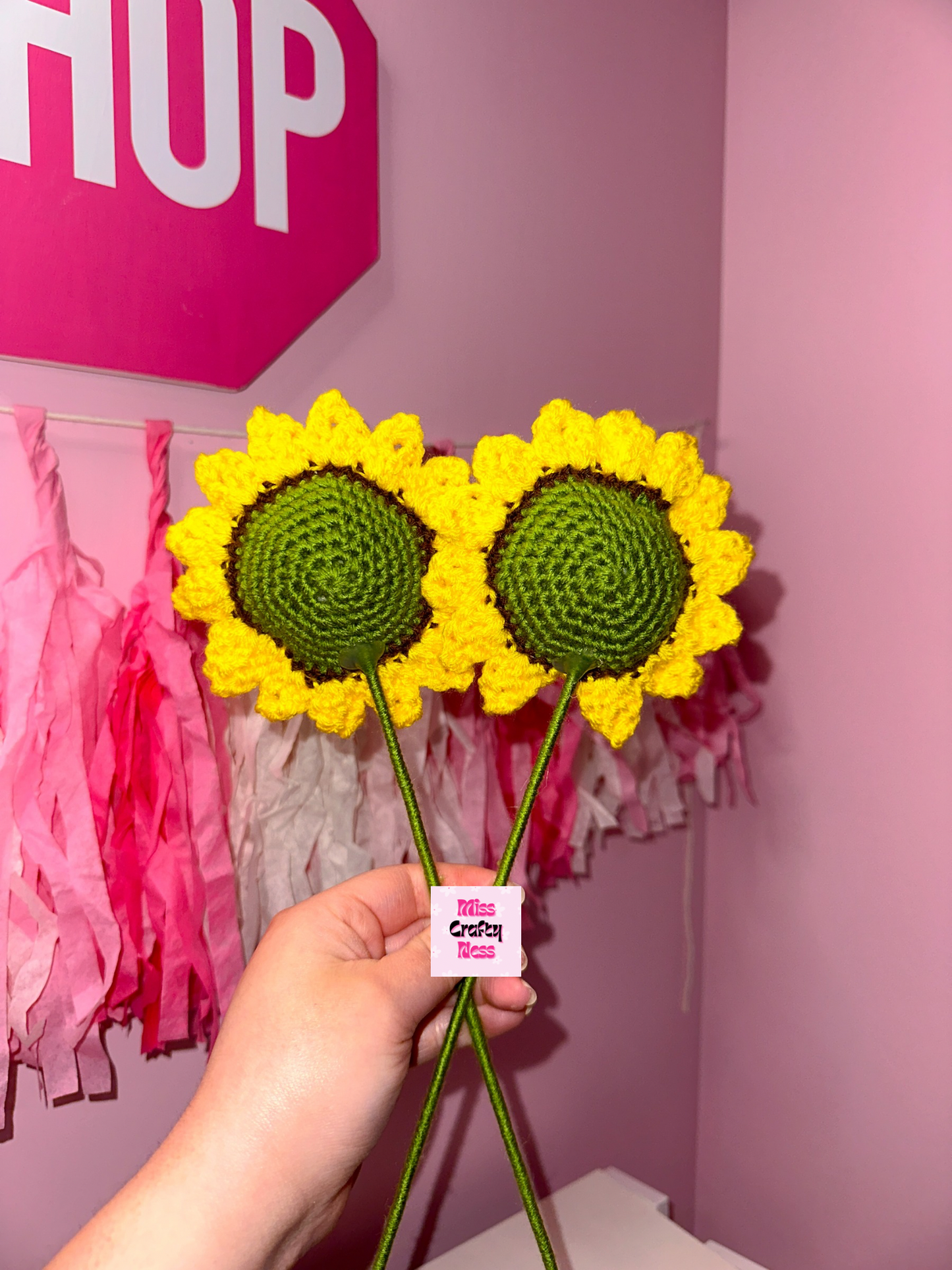 Crochet sunflower