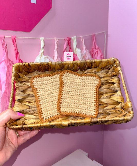Crochet toast coaster