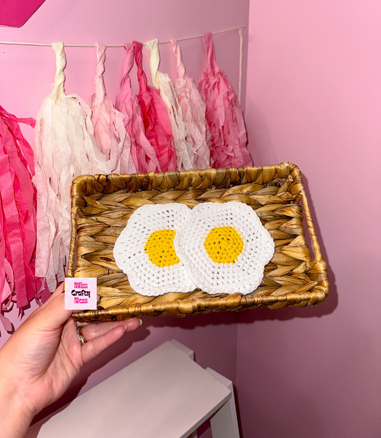 Crochet egg coaster