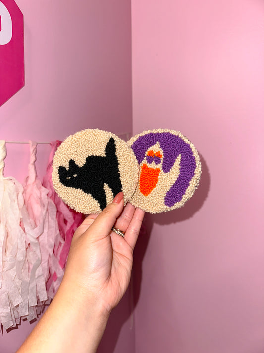 Spooky cookie mug rug coaster