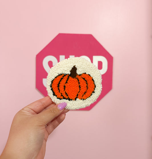 Pumpkin mug rug coaster