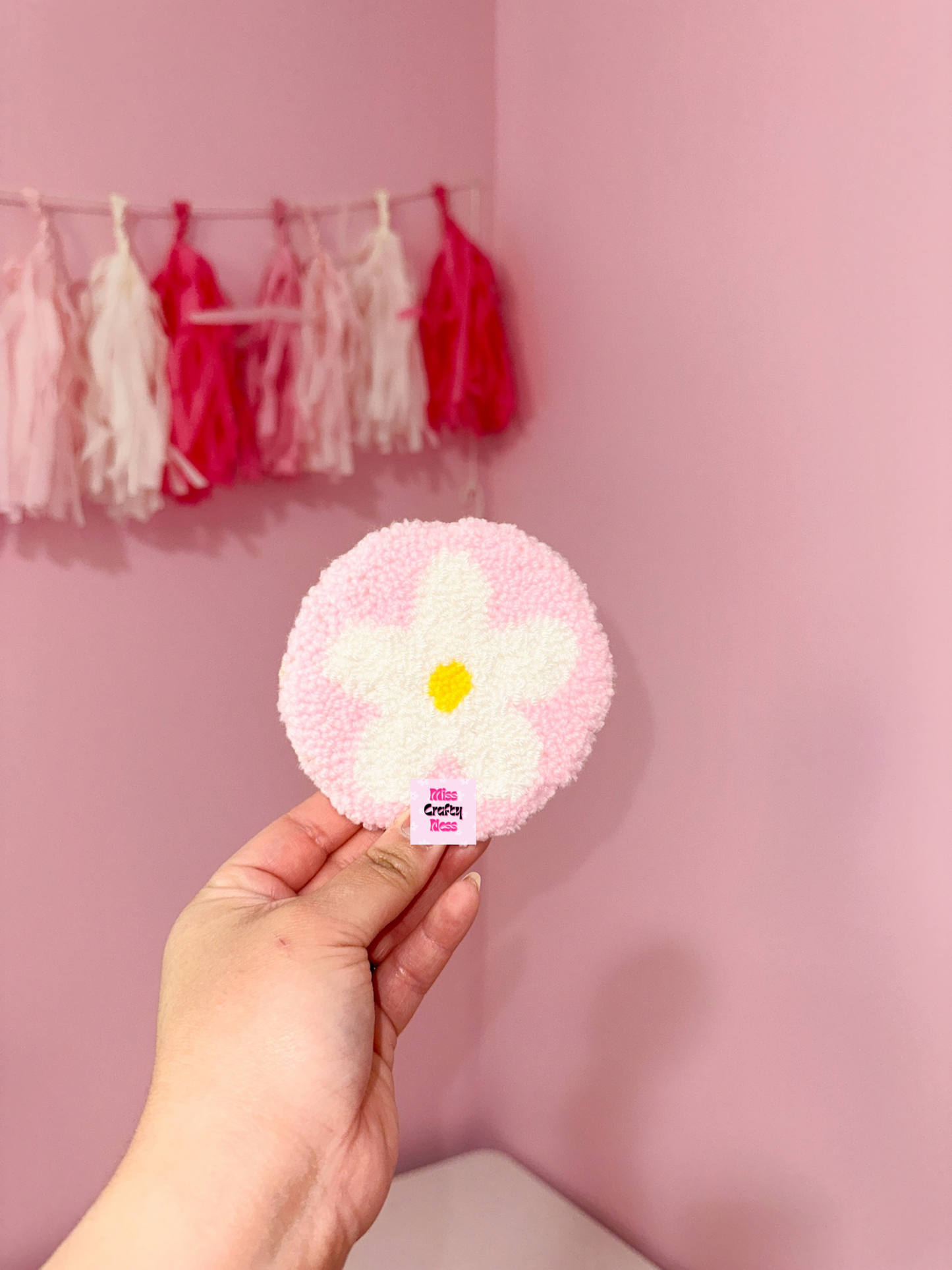 Flower mug rug coaster