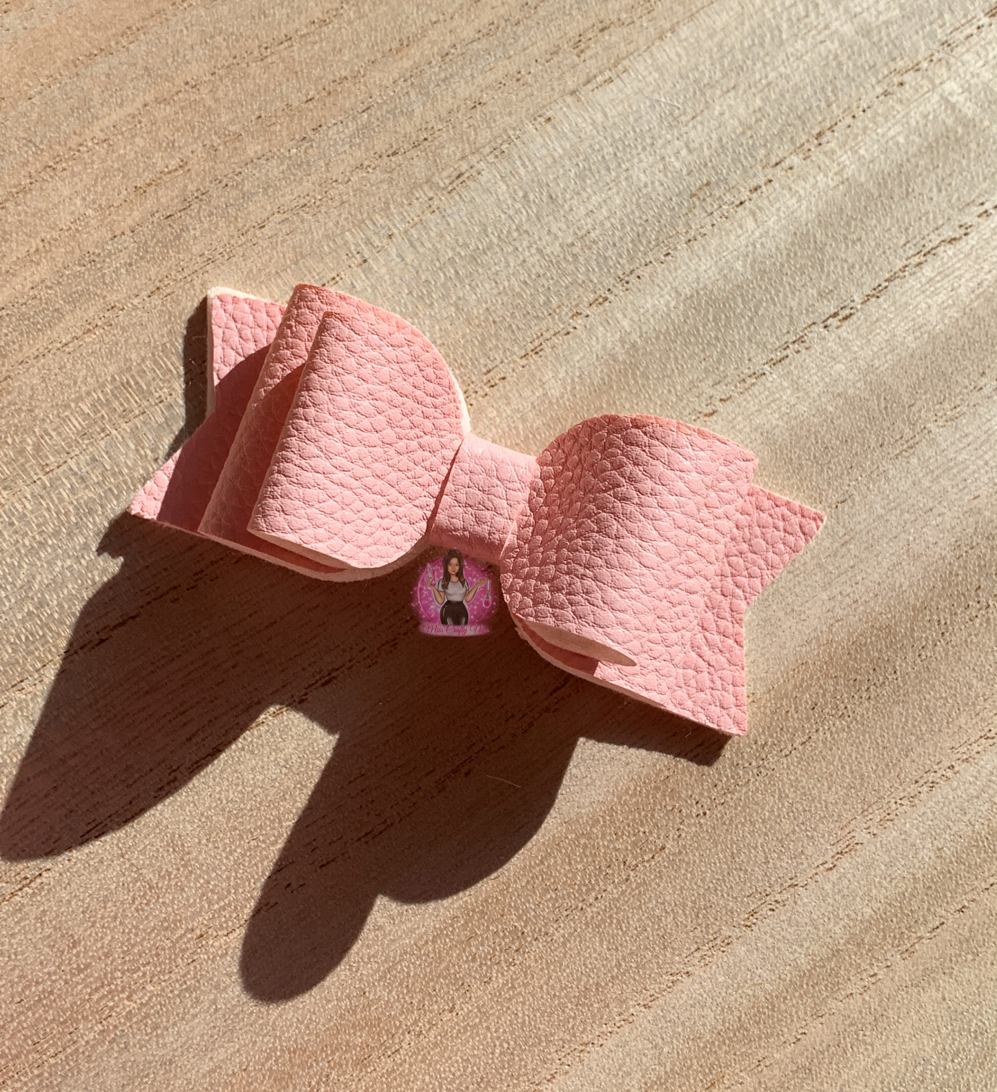 Peach jelly bow straw topper – Miss Crafty Ness